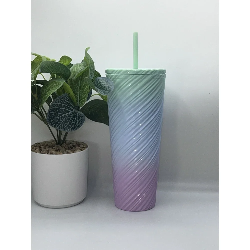 STARBUCKS 2025 Pastel Swirl Siren Venti‎ Tumbler Cold Cup Pink Lilac Mint Ombre